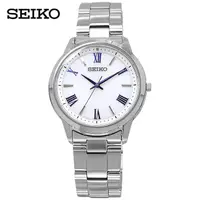 在飛比找momo購物網優惠-【SEIKO 精工】太陽能中型石英鋼帶錶-白面(SBPL00
