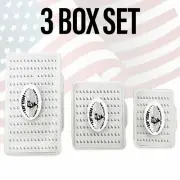 UFISH Fly Fishing 3 Box Set Storage Organizer Flies Trout Carry On Tackle