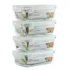 [4-Pack 28oz] Glass Food Storage Containers With Locking Lids - Meal Prep Con...