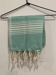RARE New Koskela Atolyia Green 100% Cotton Bathroom Hand Towel Incu Turkish