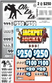 NEW pull tickets **2-PACK MIX** JACKPOT JOCKEY & OH LA LA - Instant Tabs