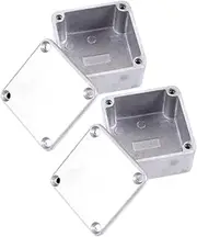 Totority 2pcs Aluminum Guitar Pedal Enclosure: Diecast Box With DIY Unpainted Surface For Guitar Effects - Excellent Protection For Gigs Use 50.5 * 50.5 * 31mm