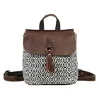 Leffi's Upcycled Canvas & Leather Backpack S-1567