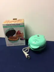 Nostalgia MyMini Waffle Maker Green Makes 5" Waffle