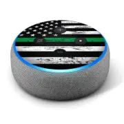 Vinyl Decal Skin for Amazon Echo Dot 3rd Gen - Thin Green Line