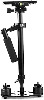 BRIGHTFUFU Portable S Handheld Stabilizer for Camera Video Black Quick Release Plate Durable Design for Smooth Filming for Vloggers and Filmmakers