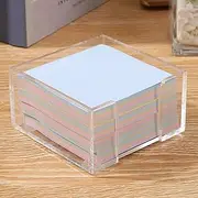 Uaimvie Acrylic Sticky Note Holder, 3x3 Crystal Clear Notepad Holder with Anti-Slip Base Post It Note Holder Sticky Note Dispenser for Office Desk, Home Organizer