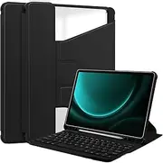 Keyboard case for tab S9 Fe+360°Rotating Holster Rotating Holster+ Keyboard Black 11 inch
