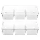 2PK Boxsweden Crystal Storage Tray Organiser BPA Free Plastic Container Clear