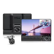 4 Inch Car Rearview Mirror Hd 1080p Three Recording Driving Recorder Dvr Supports Motion Detection / Loop Recording