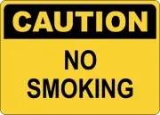 OSHA CAUTION: NO SMOKING 3| Laminated Vinyl Decal Sticker Label