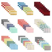 Set of 8 - 100% Cotton Ribbed and Patterned Table Placemats 33 x 48cm