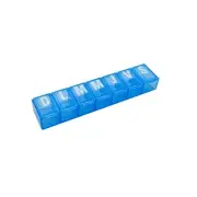 Weekly (7-Day) Pill Organizer, Vitamin Planner, and Medicine Box, Small Compa...