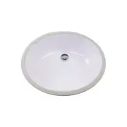Nantucket Sinks GB-15x12-W Glazed Bottom Undermount Ceramic Sink In White