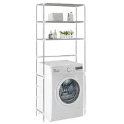 3-Tier Storage Rack over Laundry Machine Silver 69x28x169 cm vidaXL