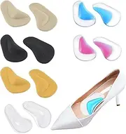 Plantar Fasciitis Arch Support Shoe Insoles, Self-Adhesive Gel Arch Pads for High Arch, Flat Feet, Feet Pain Relief (6 Pairs)