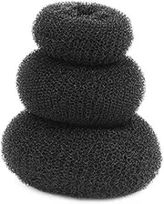 NIYANGLE 3Pcs Hair Donut Bun Maker Black Round Chignon Styler for Women Easy to Use Hair Bun Tools for Ballet and Dance for Neat and Tidy Hairstyles