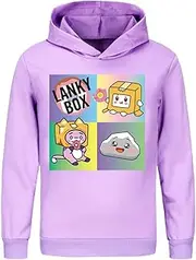 [LANKYBOX] Boys Hoodies Kids Cotton Hoodie Foxy and Boxy Prints Children's Pullover Sweatshirt Graphic Outfits