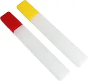 2pcs 41cm Large Transparent Plastic Knitting Needle Pin Storage Case Tube Containers (Red + Yellow, 41cm)