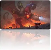 TIAMAT - Gaming Mouse pad TCG Playmat, Rubber Anti-Slip Base MTG Playmat, Board Game Table Mat for Trading Card Games and Free Bag