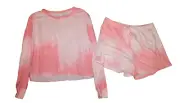 Catherine Malandrino Women’s 2 Pc. Pink Lounge Set Pajamas Tie Dye Size XL NEW