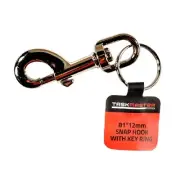 5x Taskmaster SNAP HOOK WITH KEY RING Round Swivel, Nickel Plated *Aust Brand