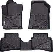 Floor Mats Fit for Hyundai Venue 2025-2020 All Weather Protection TPE Anti-Slip Automotive Floor Liners, Fits 1st & 2nd Row Full Set Custom Accessories, Black