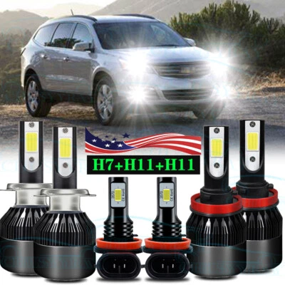 For 2013 2014 2015 2016 2017 2018 Chevy Traverse LED faro Hi&Lo+luz antiniebla