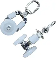ERINGOGO 20Pcs Curtain Track Gliders Roller Curtain Carriers Silent Running Track Wheels for Windows Closets Bedrooms Offices Smooth Sliding Rail Accessories