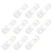 10Pcs Nylon Cord End Tips Zipper Pull Cord Stopper Ends Lock (19x13mm, Clear)