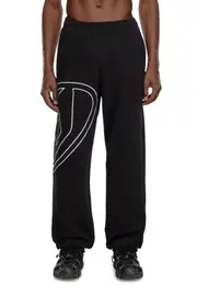 [Diesel] Diesel - Track pants with mega oval D - Pants - Man - Black S Black