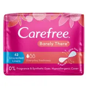 Carefree Barely There Liners Unscented 42 Pack