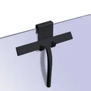 Catzon Shower Squeegee with Hook Streak-Free Cleaning for Door Window-Black