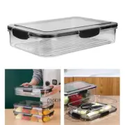 Fridge Drawer Storage Bin with Lids Case for Fridge and Cabinet Storage