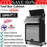 Giantz 7 Drawers Tool Box Chest Cabinet Trolley Toolbox Mobile Rolling Storage