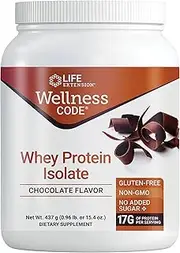 Life Extension Wellness Code Whey Protein Isolate, Chocolate, 437 Gram