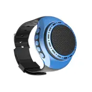 Wearable Wireless Wrist Portable Bluetooth Speaker Watch with Multi Function-Blue