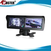 4.3" Rear View Monitor Dual Screen Support 2 Camera Display For Truck Reversing