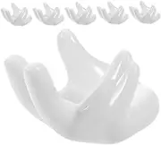 IMIKEYA 6Pcs Creative Hand Shaped Ceramic Egg Cups Porcelain Display Stand for Hard Boiled Eggs and Unique Kitchen Decor for Holiday Celebrations