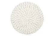 Round Jute Placemat | Set of 4 | 35 cm | Dove | Fab Habitat