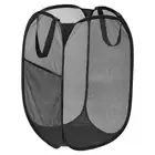 Mesh Laundry Hamper, Collapsible Laundry Baskets Bag, Black