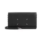 [Maison Margiela] Maison Margiela-Black Leather Medium Chain Wallet-Donna OS OS
