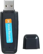 MEFESE Mini Portable USB Voice Recorder Rechargeable U-Disk Recorder One-Button Recording Storage Support 1-32G TF Card for Meeting Lecture Interview