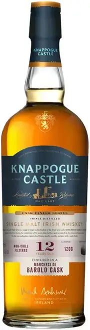 Knappogue Castle 12 Year Old Barolo Cask Irish Whiskey 700ml