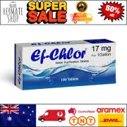 17Mg Water Purification Tablets 100 Tabs Pack 1 Sterilize Disinfect Purify Water