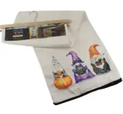 Cynthia Rowley Curious Halloween Gnomes Wizards Costumes Table Runner 72"