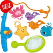 Fishing Floating Squirts Toy Set for Toddlers, Bath Time Pool Game