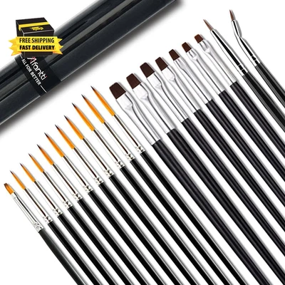 20 Pcs Detail Fine Paintbrush Micro Artist Liner Paint Brush Set | Ultra Thin Lo