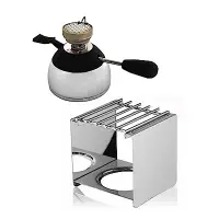 在飛比找Yahoo奇摩購物中心優惠-Mila 陶瓷登山爐+爐架組(摩卡壺虹吸壺煮咖啡加熱/野外露
