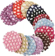 14pcs Mixed Color Hairnets Ballet Hairnet Dance Bun Cover Elastic Dancer Flight Attendant Hotel Staff Elastic Hairnet